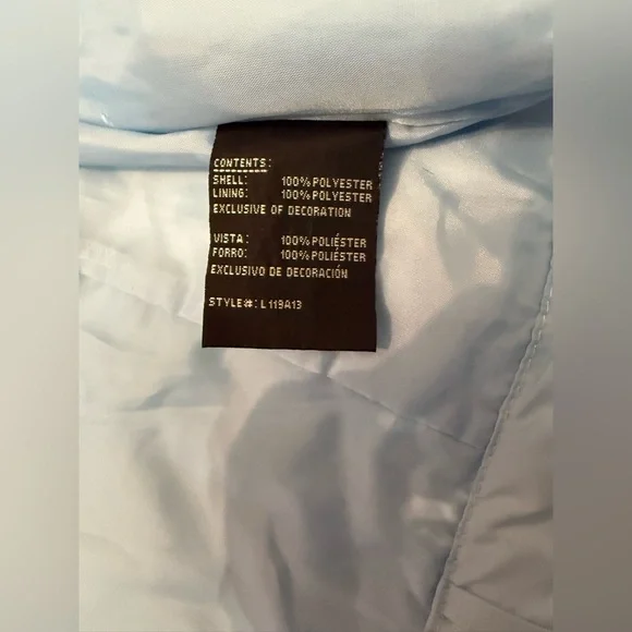 London Fog Girls Trench Coat 7-8 Small Blue Hooded Belted Lightweight Jacket - Picture 7 of 8